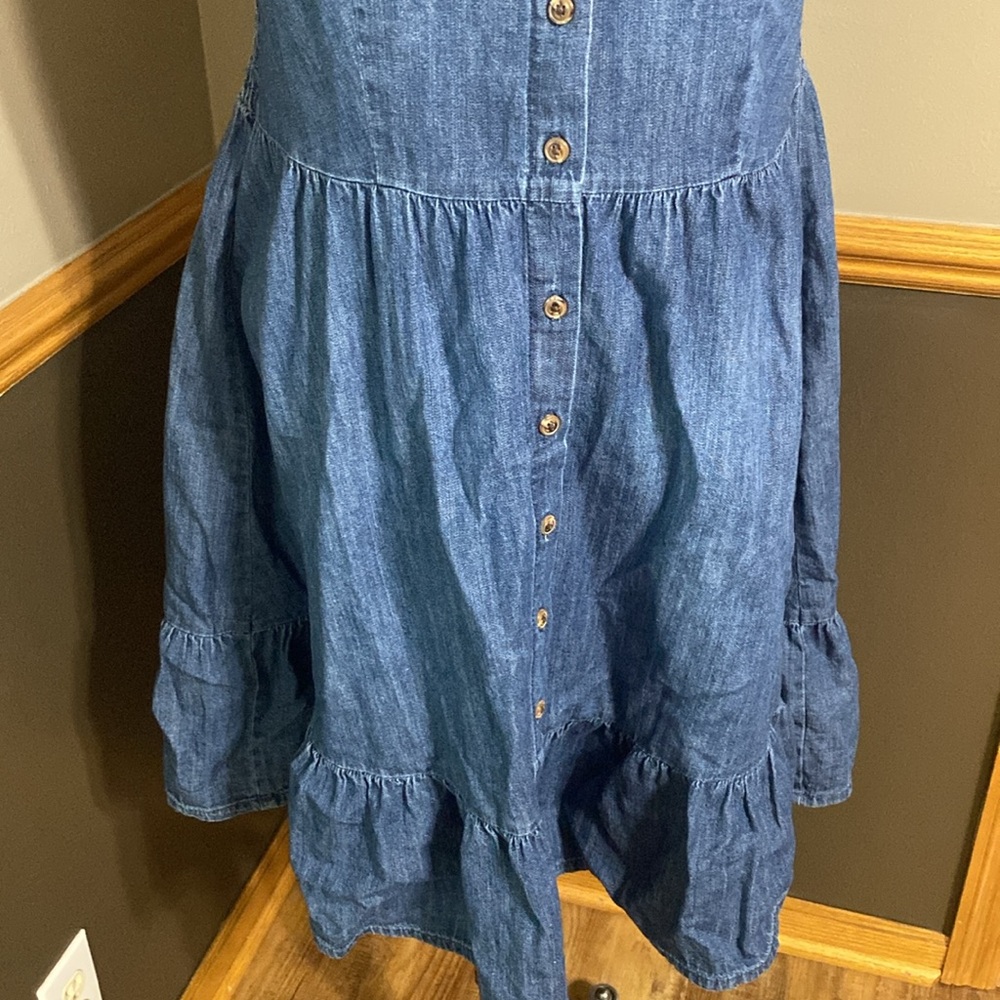 Universal Thread Blue Denim Button-Front Sundress - Picture 5 of 10